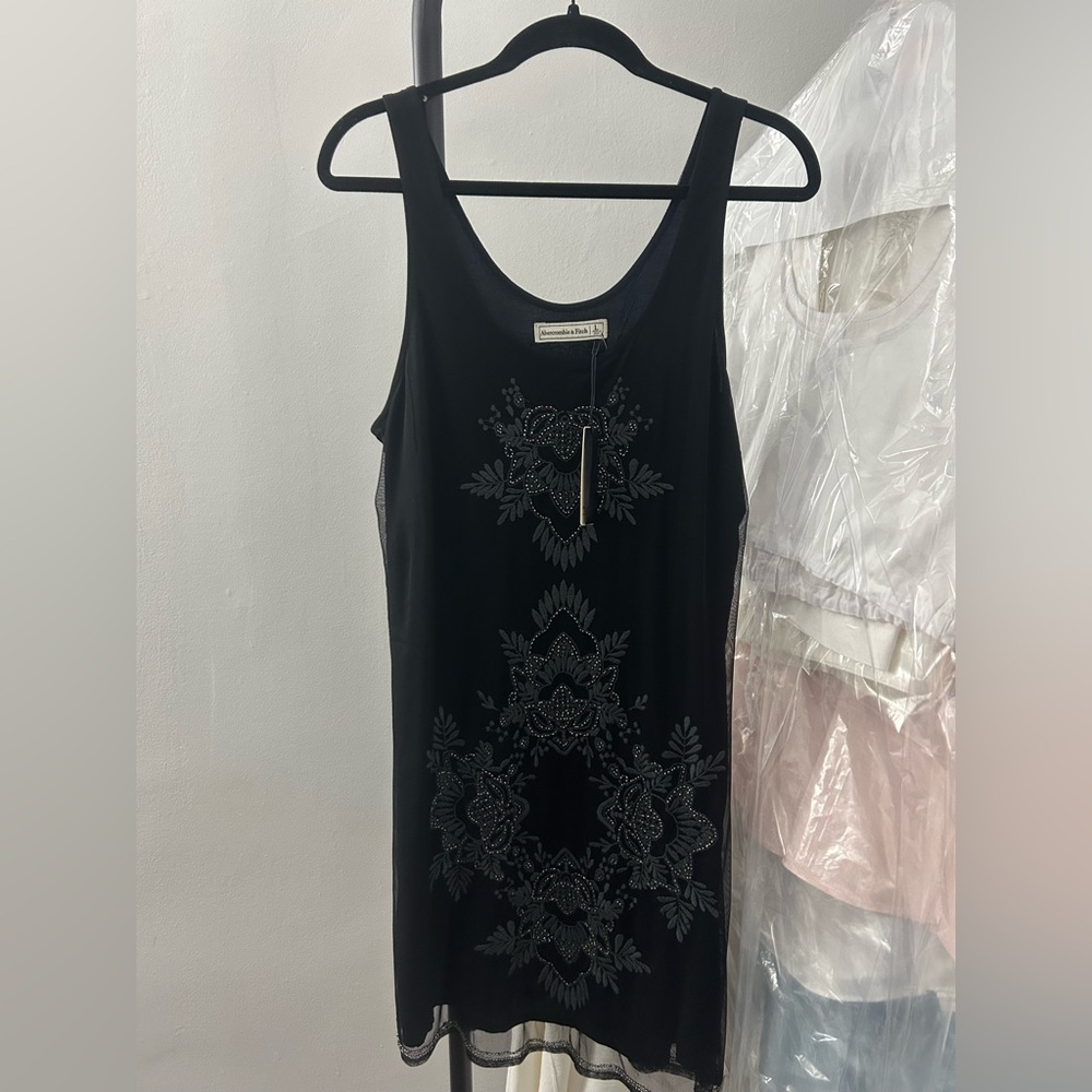 Abercrombie & Fitch Black Embroidered dress